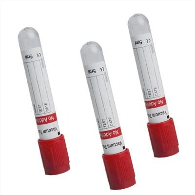 Tube simple Tube de prélèvement sanguin sous vide à dessus rouge